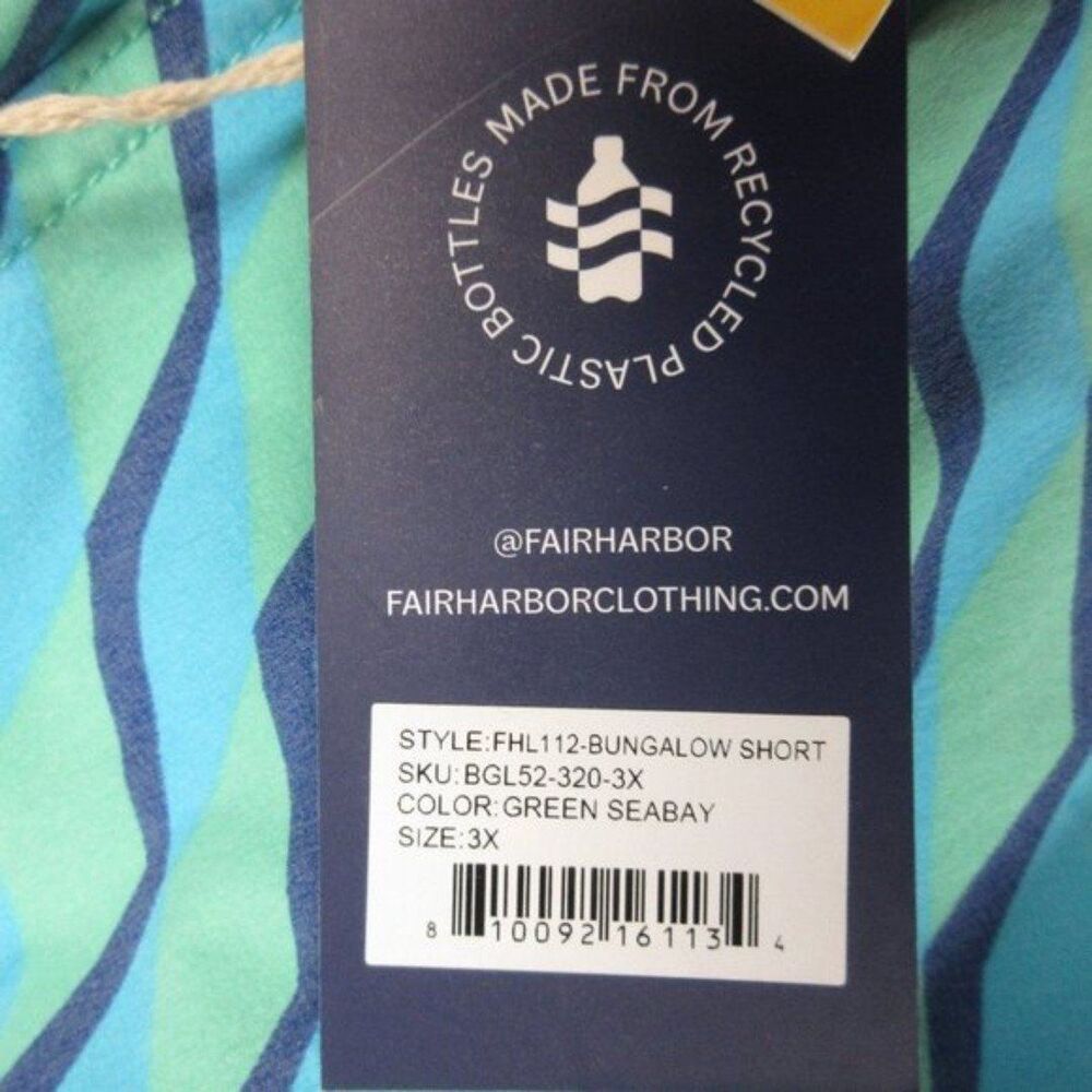 Fair Harbor The Bungalow Swim Shorts Lined Trunks Mens Sz‎ XXXL Green Seabay NWT - Picture 5 of 12